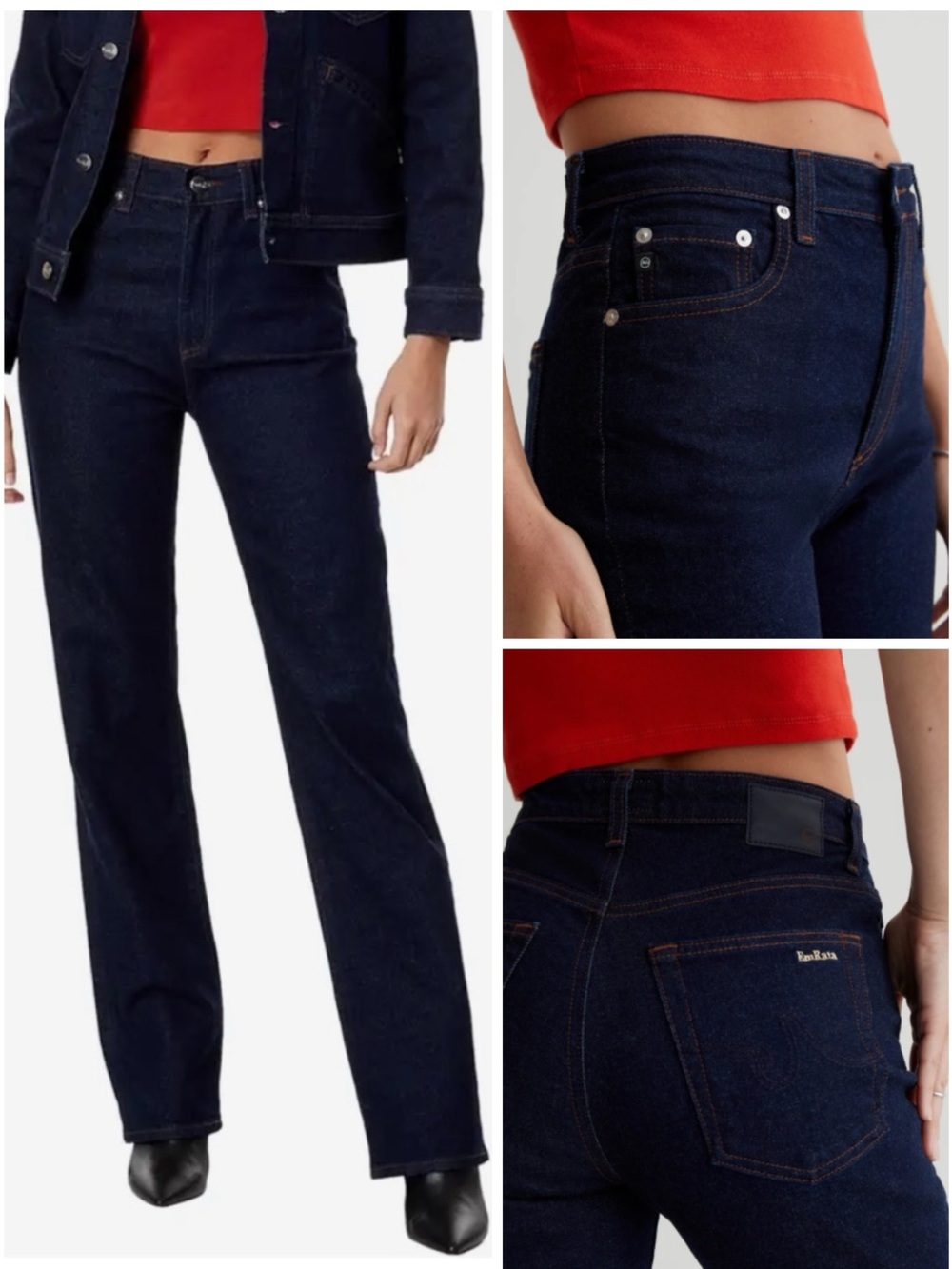 AG ADRIANO GOLDSCHMIED x EmRata Women’s Size 29 Alexxis Straight Leg Jeans